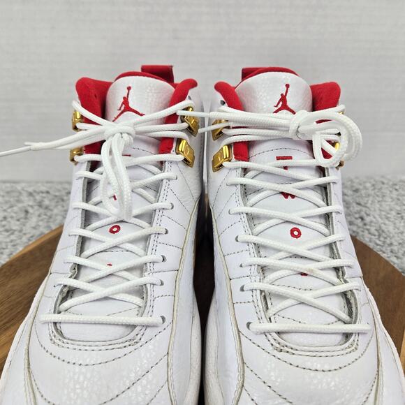 Jordan 12 Retro FIBA 2019 White Athletic Casual Daily Sneaker Mens 9 130690-107 - Picture 7 of 13